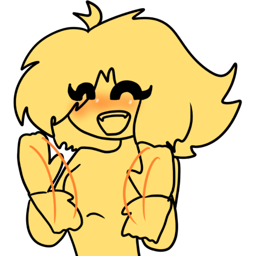 A happy girl that flaps her hands